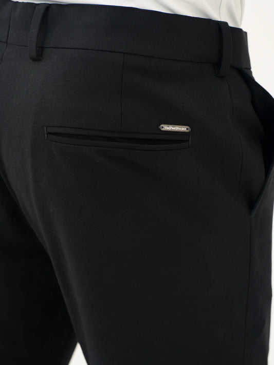 Everyday Black Slim Fit Stretch Formal Pants