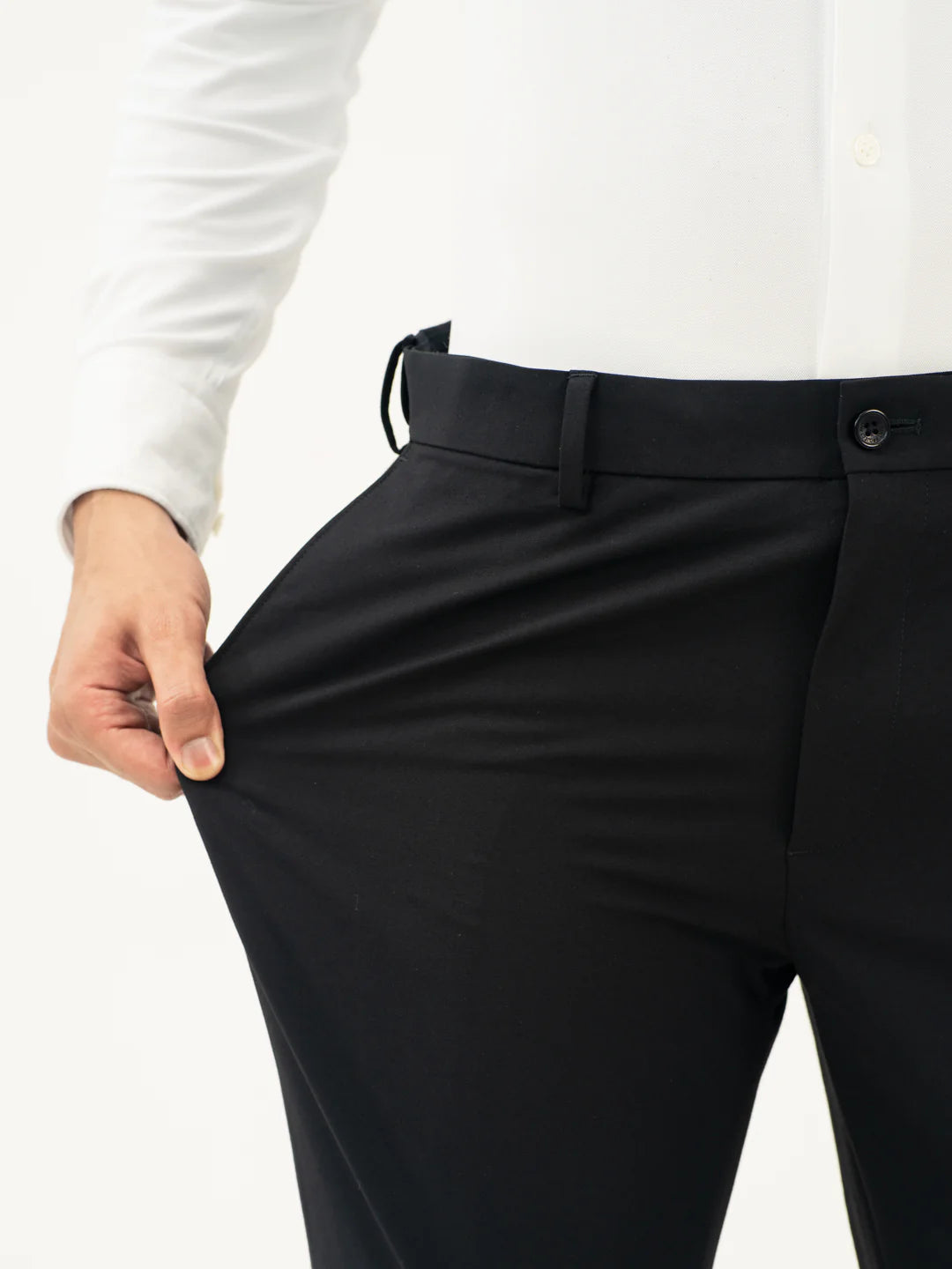 Everyday Black Slim Fit Stretch Formal Pants