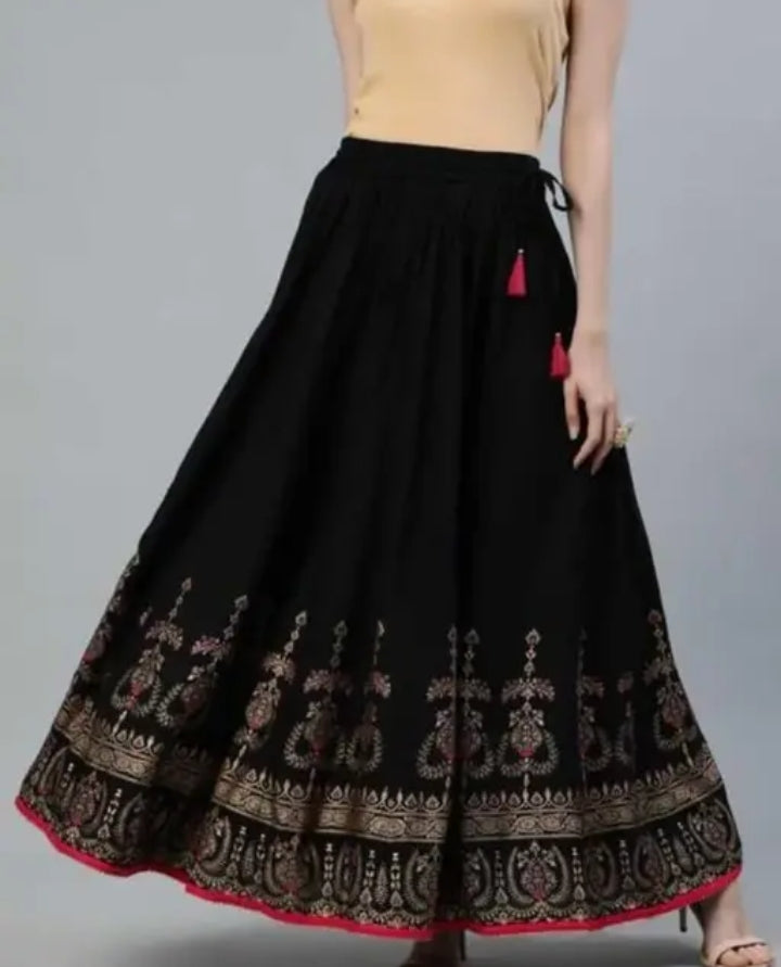 THE EPIC FASHION RAYON TRADITIONAL BLOCK PRINT SKIRT
