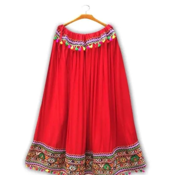 women fahsion gujarti red skirt (red)