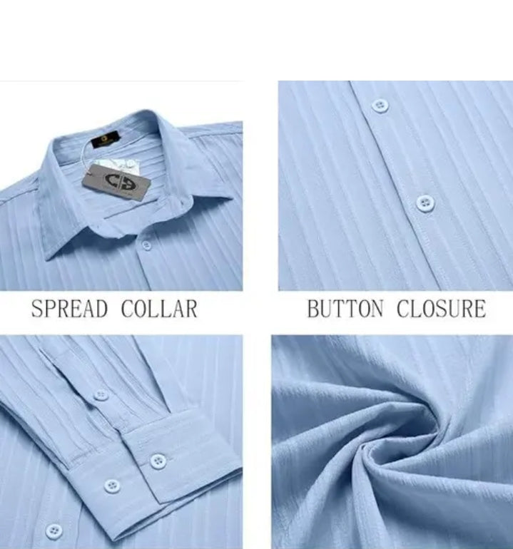 Classy Modern Men Blue linings Shirts & White Pant