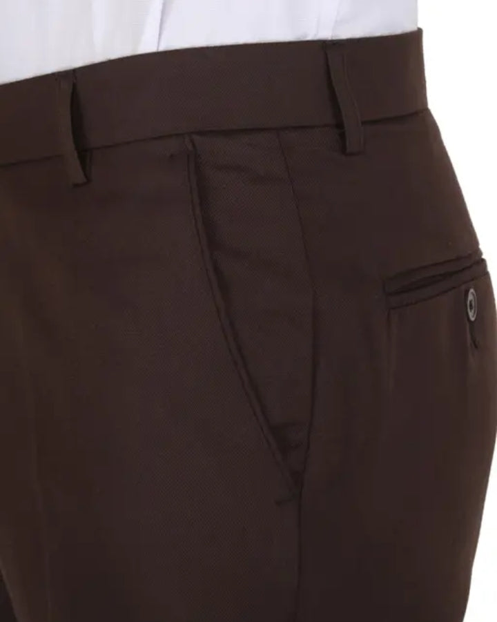 Men Regular Fit Solid Plain Black Shirt & Formal Pant, Non Stretchable Trouser