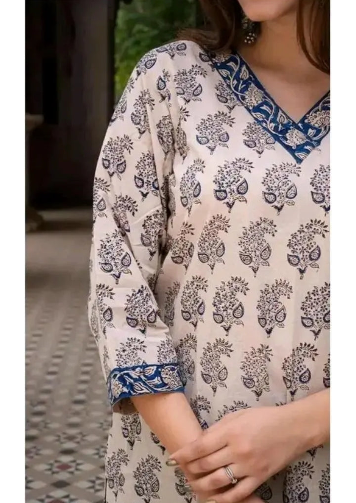 Women's(Girls) Cotton Printed Short Kurti Tunic Top Short Kurta