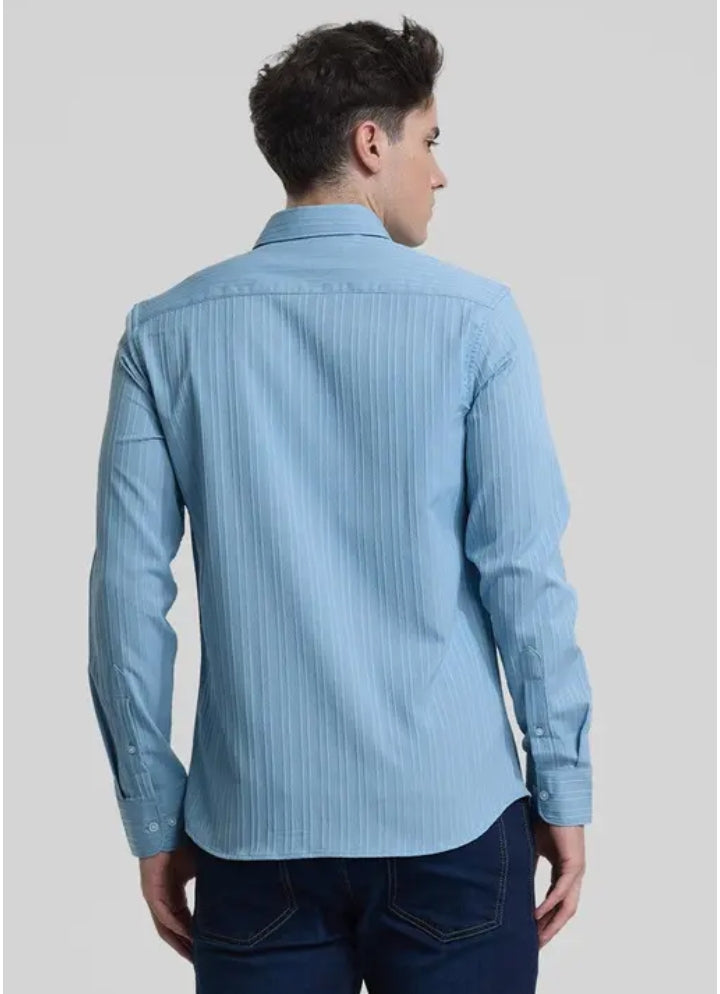 Runcati Men's Linen Shirt Long Sleeve Turn-down Collar Business Shirt Summer Shirt