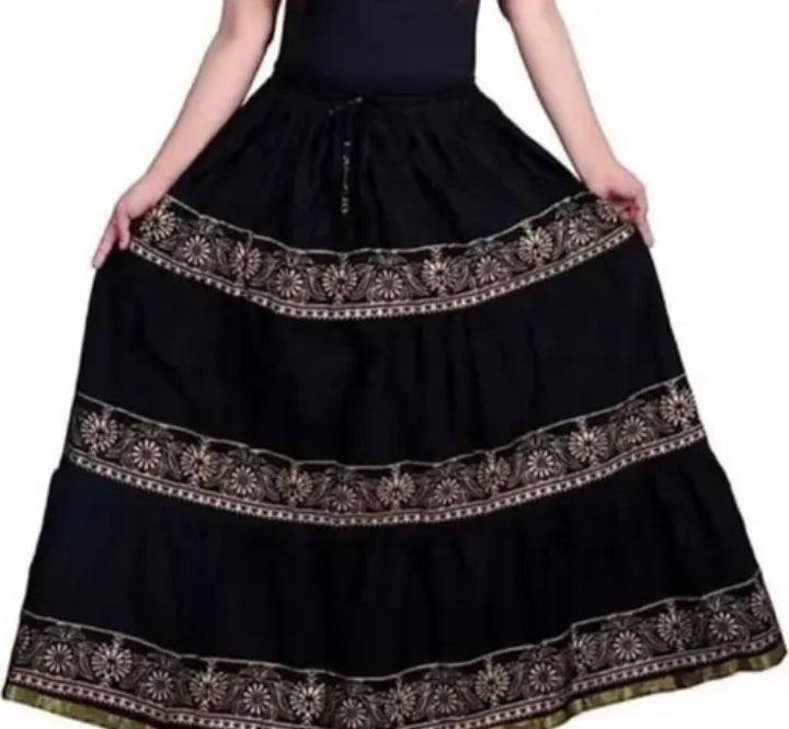 THE EPIC FASHION RAYON TRADITIONAL BLOCK PRINT SKIRT