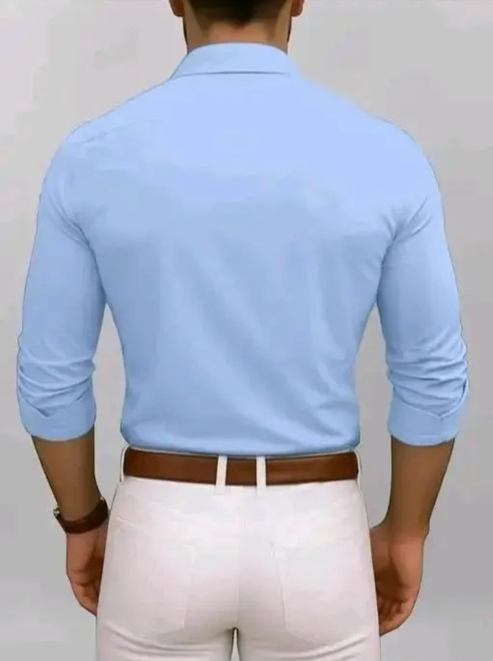 Classy Modern Men Blue Shirts & pant combo set