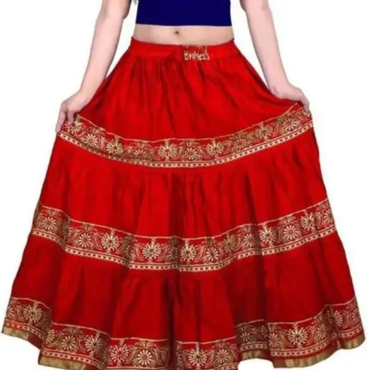 THE EPIC FASHION RAYON TRADITIONAL BLOCK PRINT SKIRT