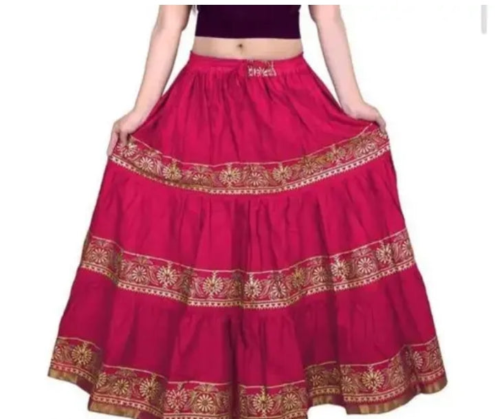 THE EPIC FASHION RAYON TRADITIONAL BLOCK PRINT SKIRT