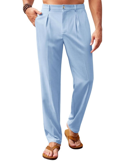 JEMITOP Men's Stretch Wrinkle Free Dress Shirts & Pant Set Formal Wedding Prom Long Sleeve Slim Fit Button Down Shirt, Pant