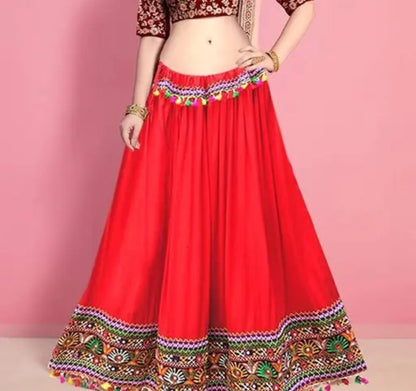 women fahsion gujarti red skirt (red)