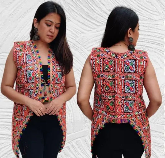 WOMEN'S LATEST NAVRATRI KOTI WITH TRENDY MIRROR WORK