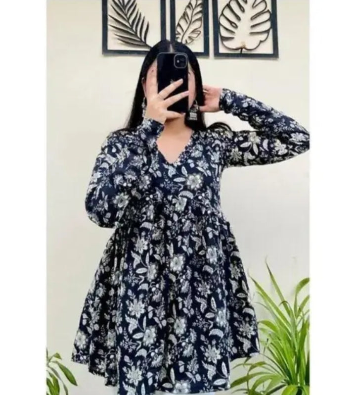 Black printed Top