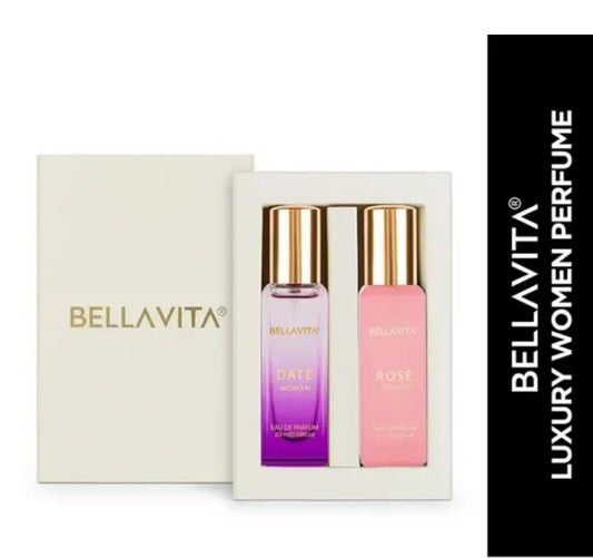 Bella Vita Luxury  DATE Woman + ROSE Woman Perfume Combo for Women 40 ML (Pack of 2 Items 20ML Each)