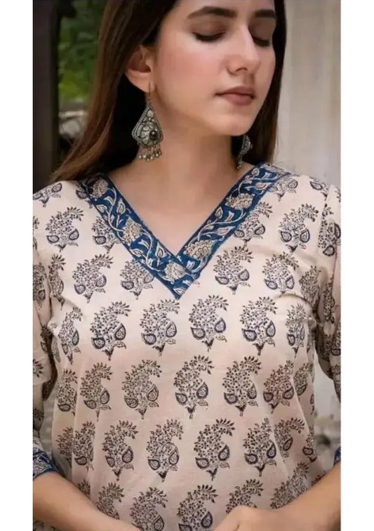 Women's(Girls) Cotton Printed Short Kurti Tunic Top Short Kurta