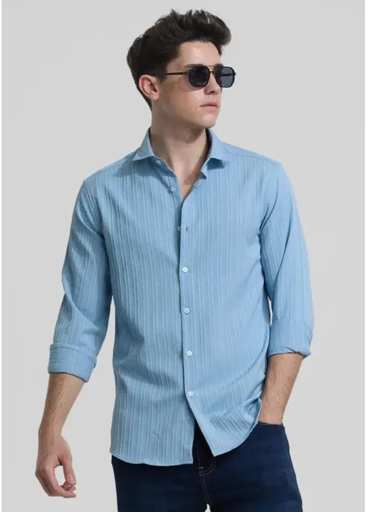Runcati Men's Linen Shirt Long Sleeve Turn-down Collar Business Shirt Summer Shirt