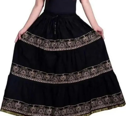 THE EPIC FASHION RAYON TRADITIONAL BLOCK PRINT SKIRT