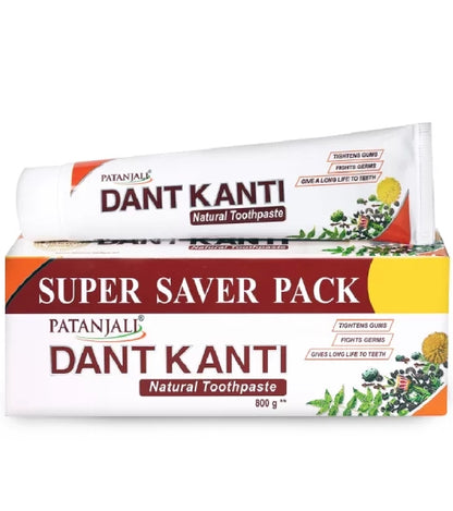 Patanjali Set of 4 Dant Kanti Natural Toothpaste for Strong Teeth & Gums -200 g Each