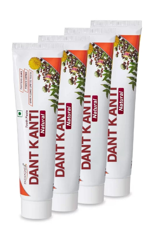 Patanjali Set of 4 Dant Kanti Natural Toothpaste for Strong Teeth & Gums -200 g Each