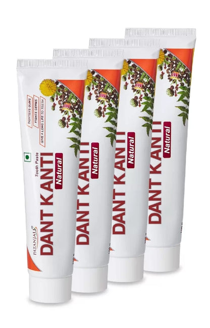 Patanjali Set of 4 Dant Kanti Natural Toothpaste for Strong Teeth & Gums -200 g Each