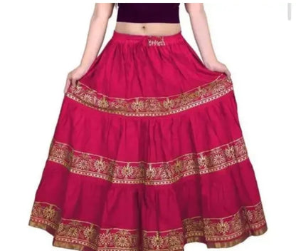 THE EPIC FASHION RAYON TRADITIONAL BLOCK PRINT SKIRT