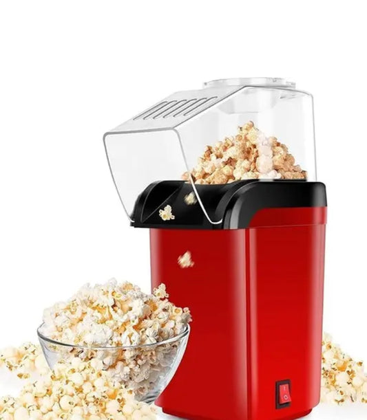 Electric Popcorn Maker Hot-Air Popper Machine 1200W - Oil-Free Popcorn Machine for Healthy Snacks, One-Touch Operation, Fast & Easy for Home, Kids, Movie Nights