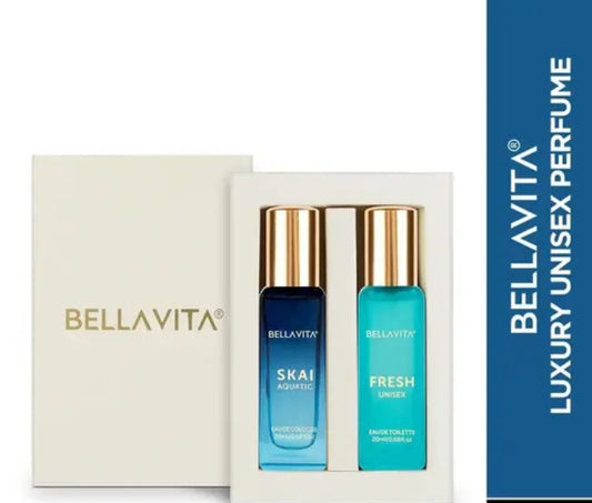 Bella Vita Luxury  Unisex FRESH+SKAI Perfume Combo for Men and Women 40 ML (Pack of 2 Items 20ML Each)